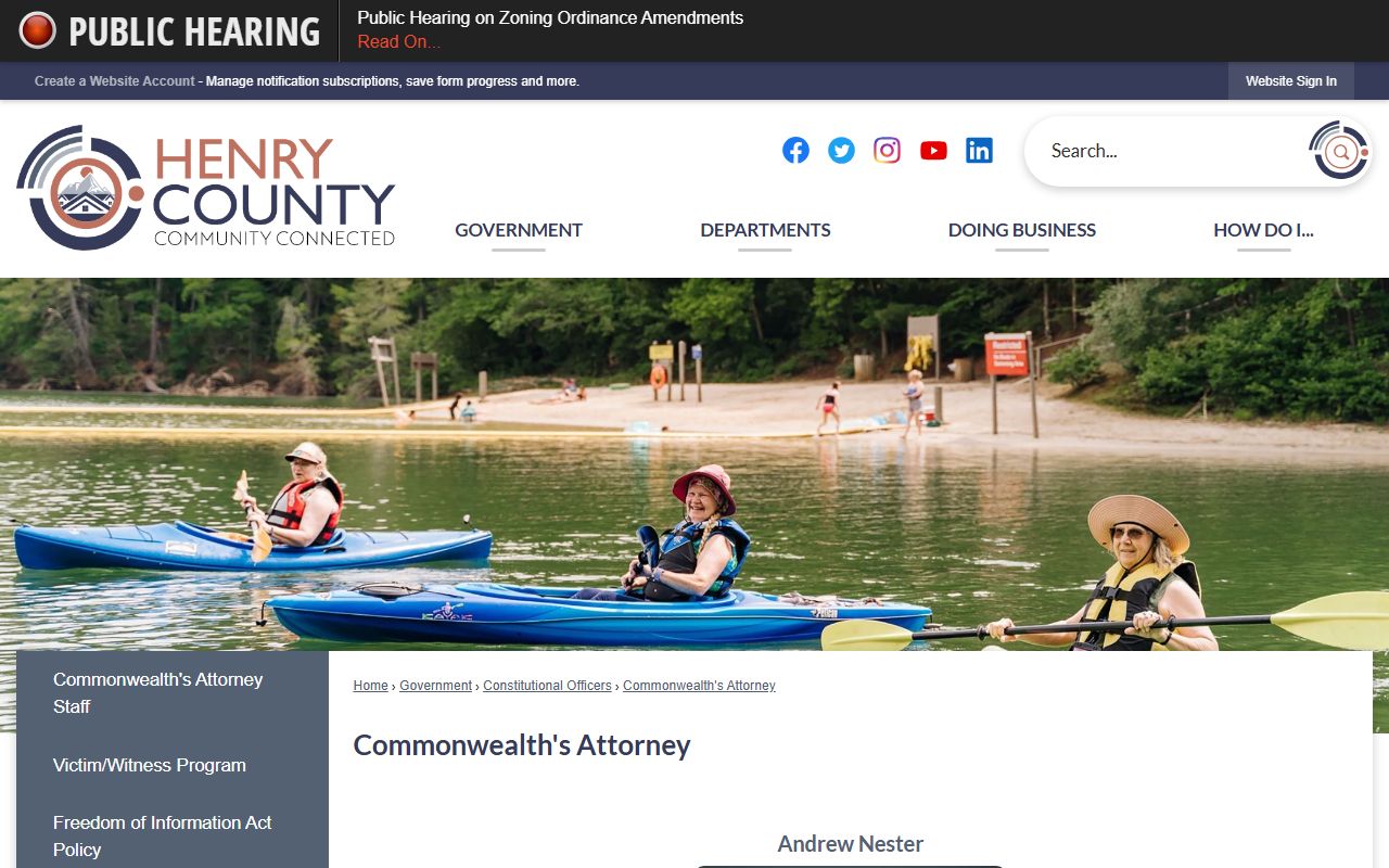 Henry County Commonwealth's Attorney charge records after arrest
