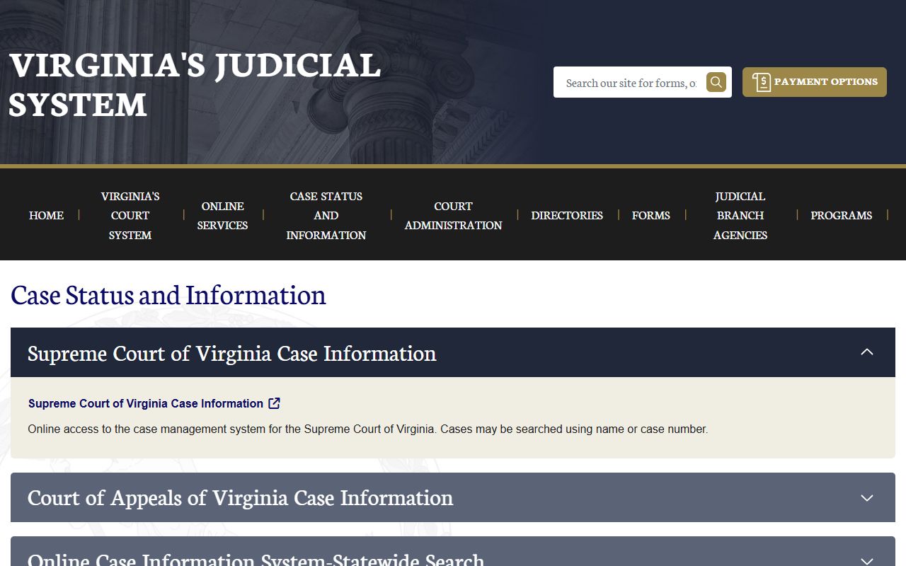 Virginia case status court records after Henry County arrest